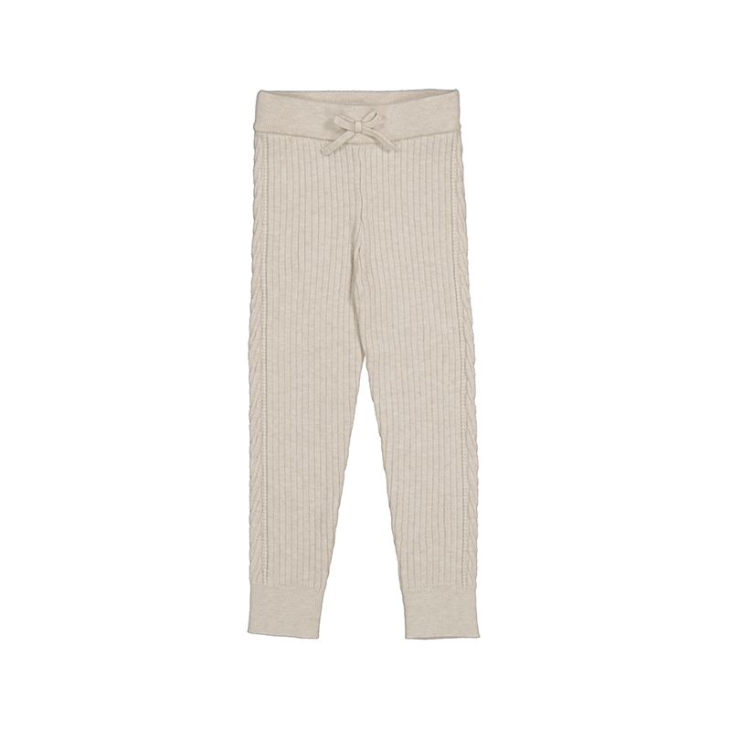 Ribbestrikket legging alpakka