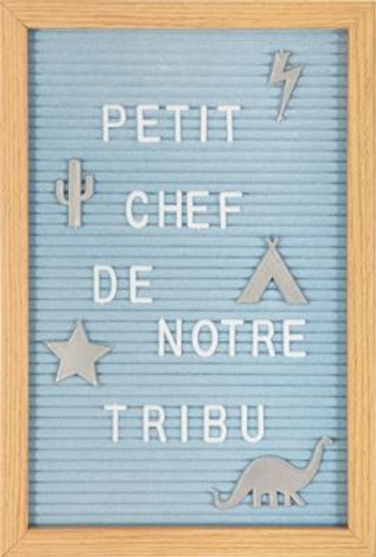 Tavle med bokstaver og symboler