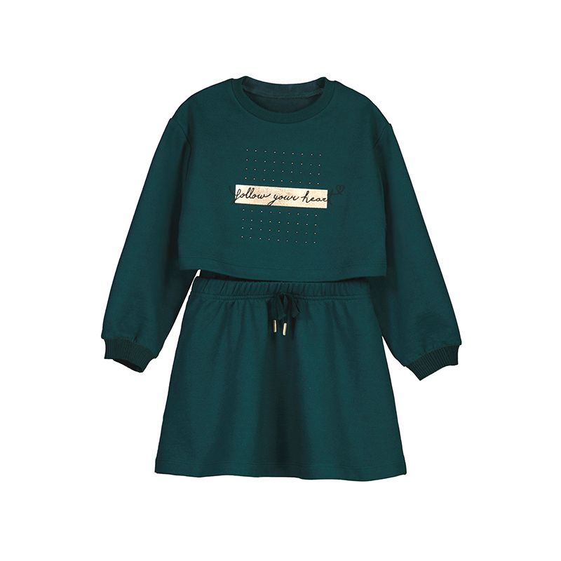 Sleeveless Dress with Text Print Jumper