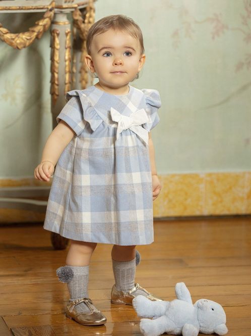 Hovedbilde Kjole rutete himmelblå