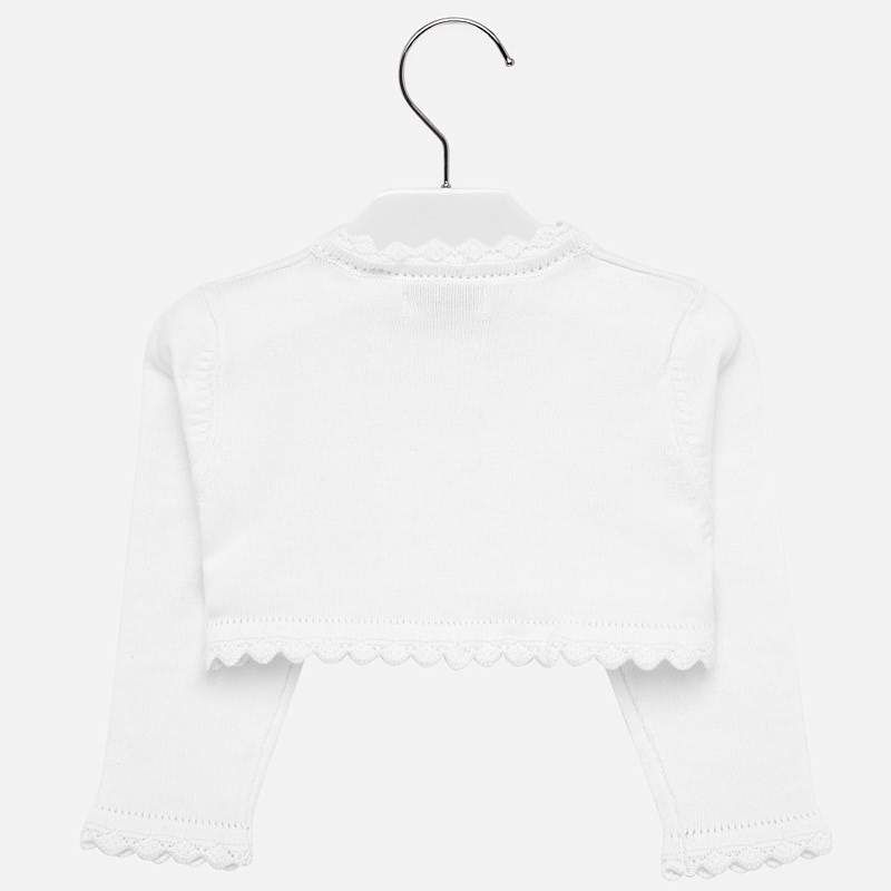 Cardigan med blondedetaljer rød
